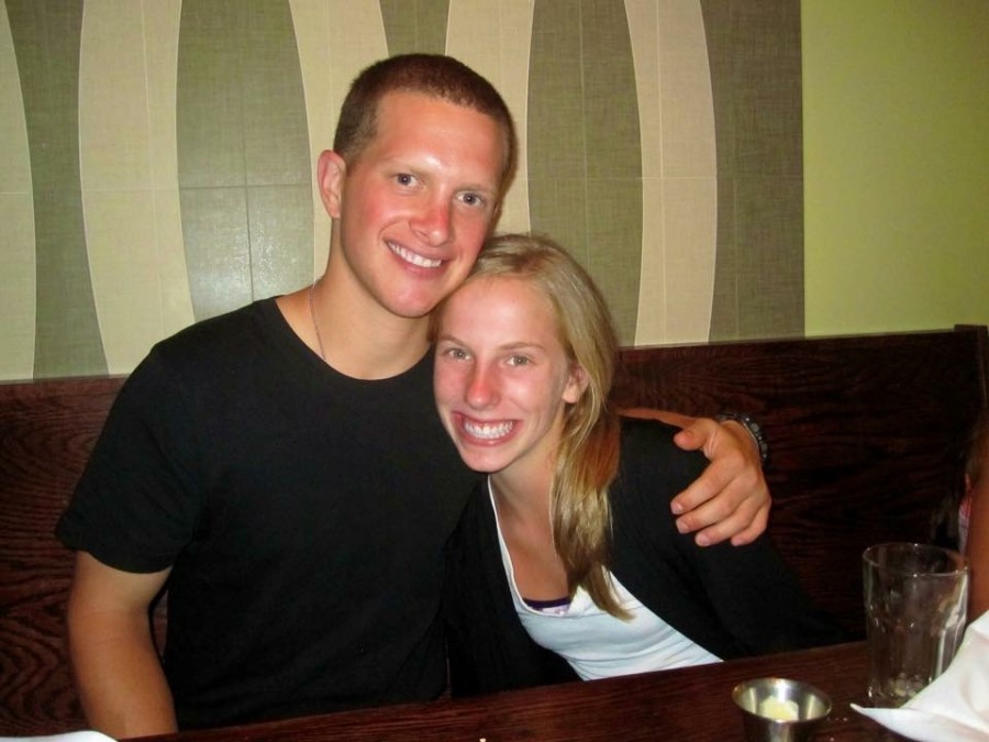 Cousins Jordan (left) and Julia Aronson smile for the camera.