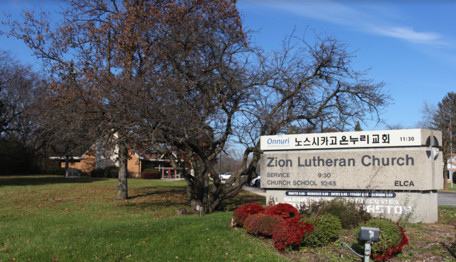 The property of Zion Lutheran Church next to where low-income housing is planned. 